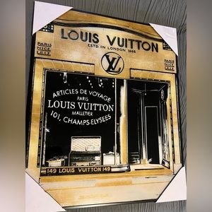 Louis Vuitton glass decor (20” x 16”)